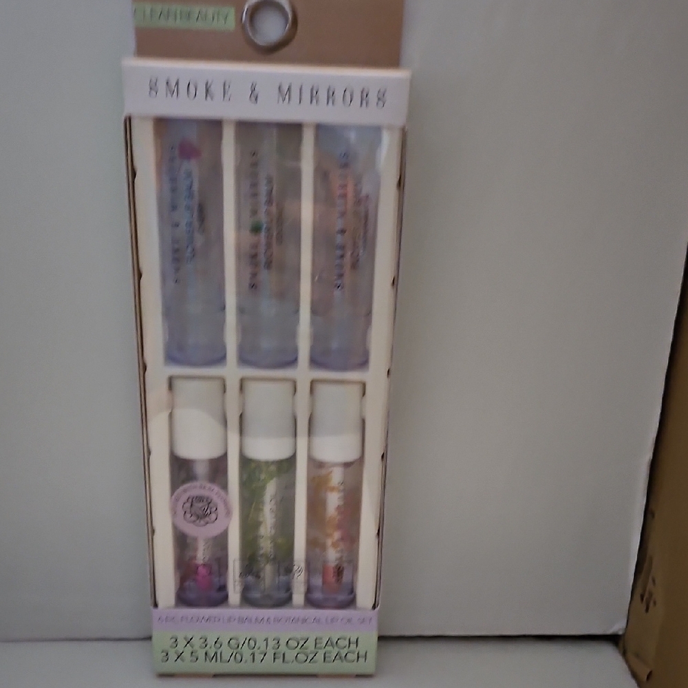 Smoke & Mirrors Clean Beauty Flower Lip Balm & Botanical Oil Set